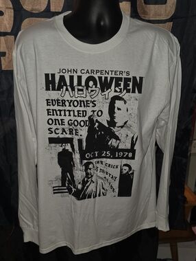 John Carpenter's Halloween Graphic Long-Sleeve Tee - White